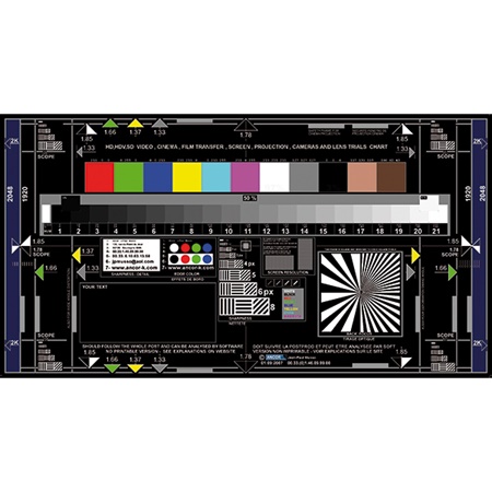 Mire/Charte polyvalente TYPE 1 COULEUR et NOIR et BLANC - A4