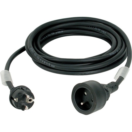Prolongateur moulé IP44  3G2.5 HO7 RN-F - 1 mètre (fiches NF 16A)