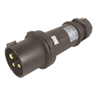 Fiche mâle NOIRE P17 Mennekes IP44 16A monophasée - 230V (2P+T)
