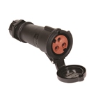 Fiche femelle NOIRE P17 Mennekes IP44 32A monophasée - 230V (2P+T)