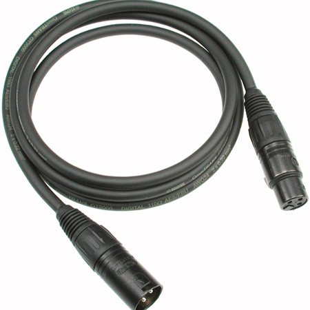 Cordon XLR 3 femelle - XLR 3 mâle AES/EBU - longueur 3m KLOTZ CABLES