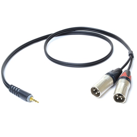 Cordon 2 XLR 3 mâle - MINIJACK 3,5mm stéréo mâle - longueur 2m