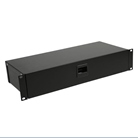 CASIER-2U - Casier rackable court 200mm en acier avec serrure - 19'' - 2U