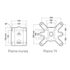 Support mural inclinable et orientable ERARD PRO pour moniteur LCD