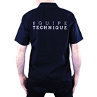 Chemisette 65% polyester / 35% coton NOIR - Equipe Technique - L