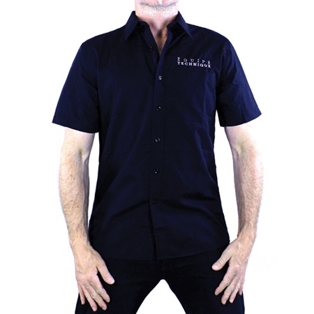 Chemisette 65% polyester / 35% coton NOIR - Equipe Technique - L