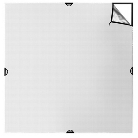 Toile réflechissante Silver/Blanc pour Scrim Jim Cine 6'x6' Large