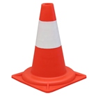 Cône de signalisation petit modèle Rouge/Blanc - Hauteur : 30cm