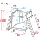 Mini régie 19'' SHOWGEAR Combi case 8U (vert.) x 10U (horiz.)