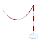 Kit d'extension avec 1 potelet ou poteau à chaine rouge/blanc