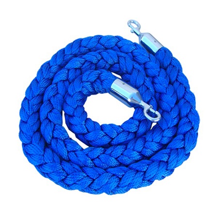 Corde de guidage tressée pour poteau à corde - Long : 2m - Bleu