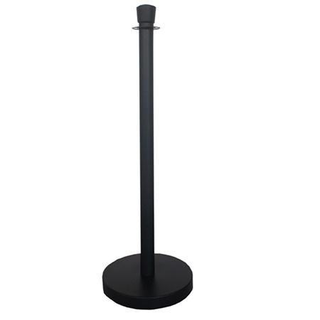 Potelet ou poteau à corde noir - Hauteur : 98cm