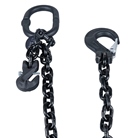 Elingue chaîne noire G80 6mm 1T 1M + crochet raccourcisseur avec sécu
