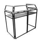 Stand DJ pliable XL dim int. 120 x 140cm avec lycra noir et blanc