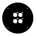 ENROULEUR-M-4D - Plaque frontale avec 4 emplacements pour embase série D
