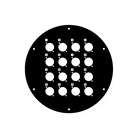ENROULEUR-L-16D - Plaque frontale avec 16 emplacements pour embase série D