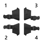 MIDI5-2D-EMBOUT - Lot de 4 adaptateurs pour raccord pour DEFENDER MIDI 5 à MIDI 5 2D