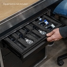 Tiroir rackable standard aluminium avec poignée ergonomique 19'' - 2U 