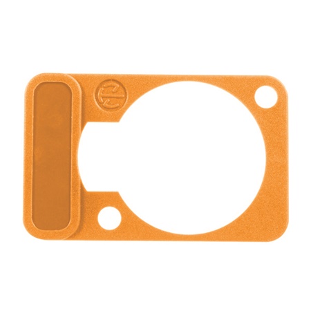 Face avant de marquage pour embase série D NEUTRIK DSS-O3 - Orange
