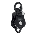 Poulie double à très haut rendement avec émerillon PETZL Spin L1 noire
