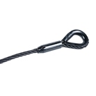 Elingue câble acier noir 10mm teinté dans la masse - 1T - 2 m. MUVUS