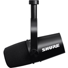 Micro dynamique cardioïde de podcast noir MV7 Shure