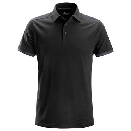 Polo polyester/coton Snickers Workwear - Noir/Gris - Taille XL