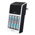 Chargeur de pile compact 4 emplacements + 4 accus AA 2100mAh Ansmann