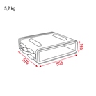 Rack standard ABS SHOWGEAR Double Door Case - 2U - 19'' - Noir 