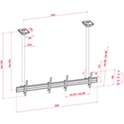 Support plafond universel pour 2 écrans LCD SHOWGEAR Double support TV
