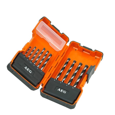 Coffret 10 forets béton avec pointe en carbure - AEG