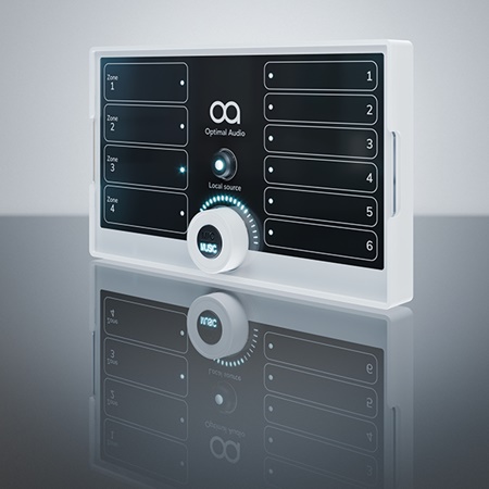 Contrôleur mural 4 zones pour ZONE-4 ou ZONE-8 Optimal Audio
