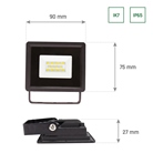 Quartzled Blanc chaud 3000K 10W NOIR - IP65 - SPECTRUM LED