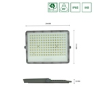 Quartzled Blanc neutre 4000K 100W GRIS - IP65 - SPECTRUM LED