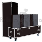 Flight-case Rythmes et Sons type cloche pour 2 écrans LCD 54 à 75''